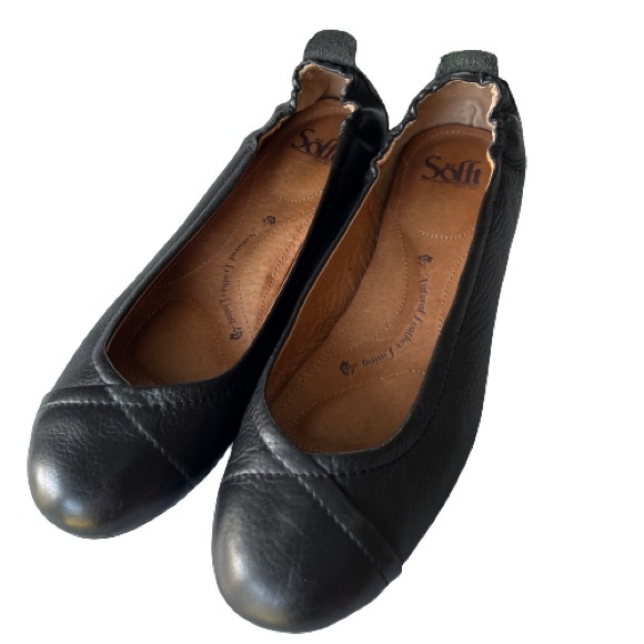 Sofft Women’s Sydney Ballet Black Leather Lining Flats - Picture 1 of 16